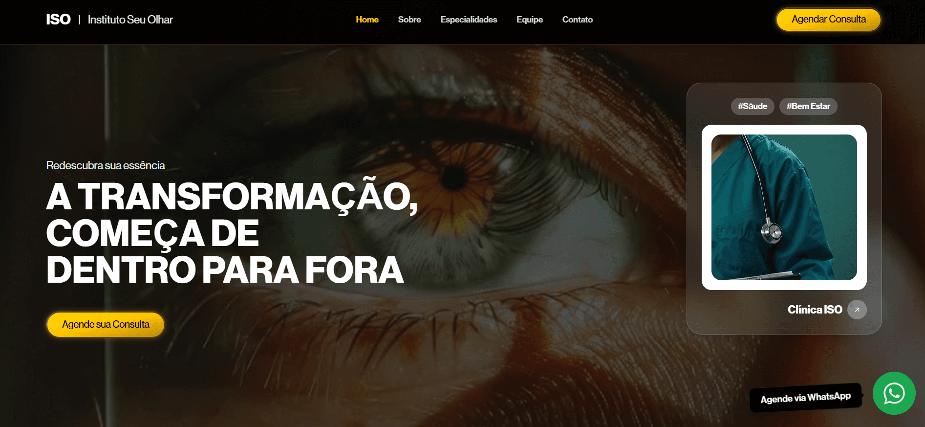 Instituto seu Olhar - Site UI/UX + Automação WhatsApp